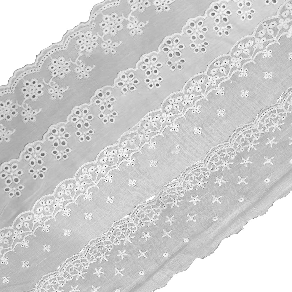 Embroidery White Lace Fabric C - Sewing Eyelet Fabric reseña y precio