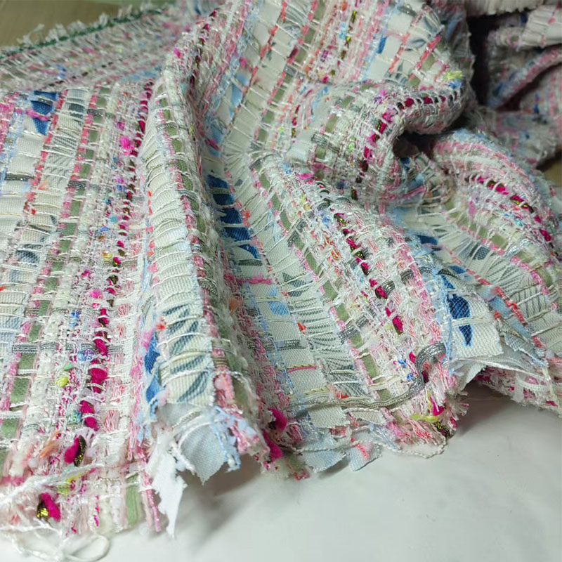 Pink and White Woven Ribbon Ya - Sewing Tweed reseña y precio