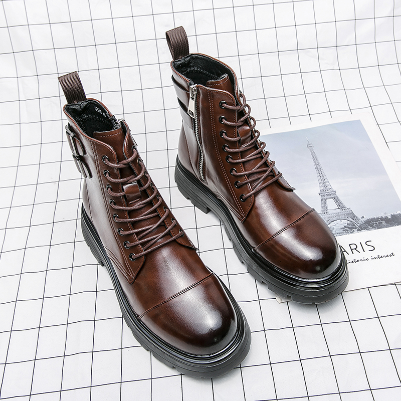 Brand Men's Naked Boots Fashio - Sewing Zipper reseña y precio