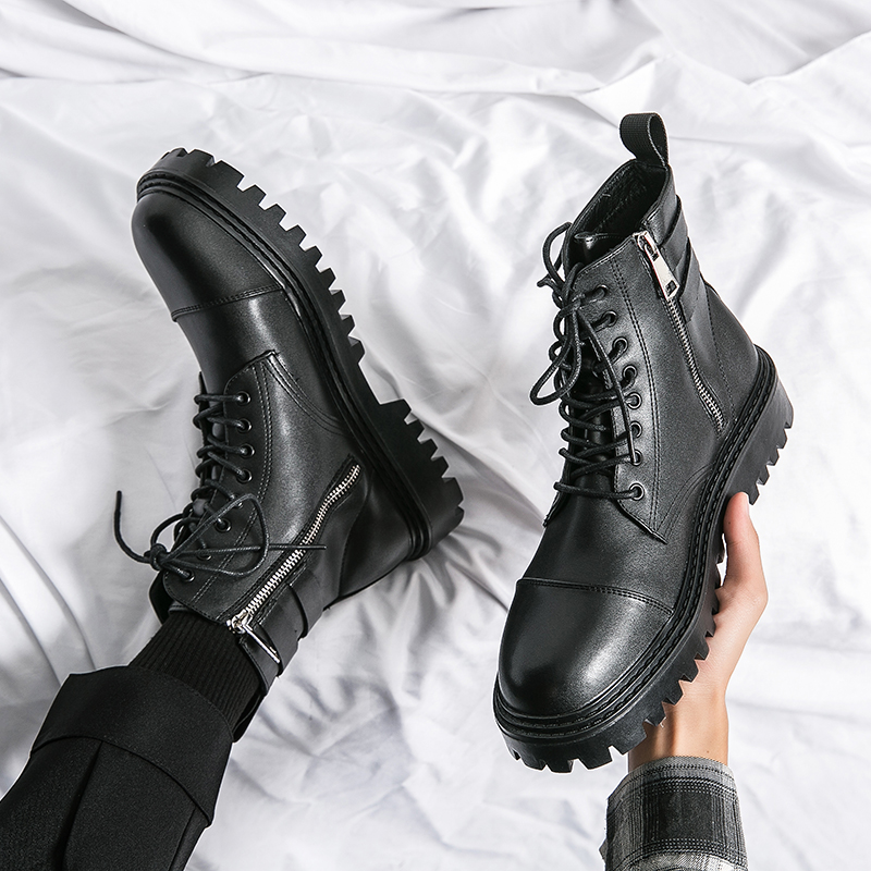 Brand Men's Naked Boots Fashio - Sewing Zipper reseña y precio