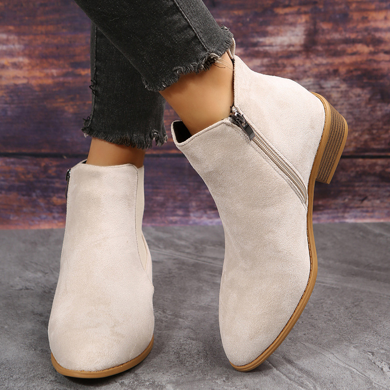 Women's Short Boots Autumn Poi - Sewing Zipper reseña y precio