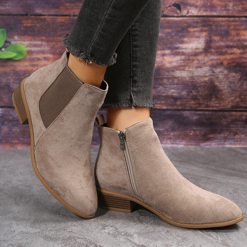 Women's Short Boots Autumn Poi - Sewing Zipper reseña y precio