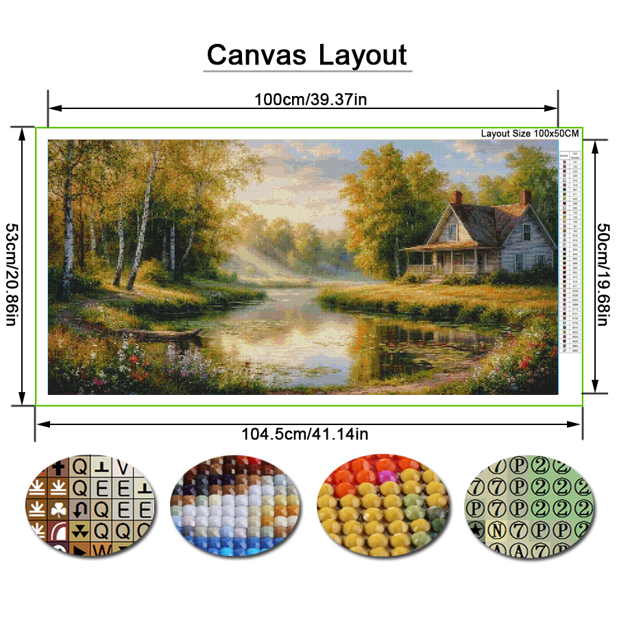 Forest House River Diy Diamond - Sewing House reseña y precio
