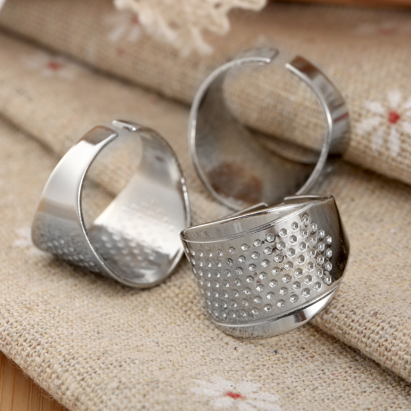 3Pcs/lot Sewing Thimbles Ring  - Sewing Thimble Metal reseña y precio