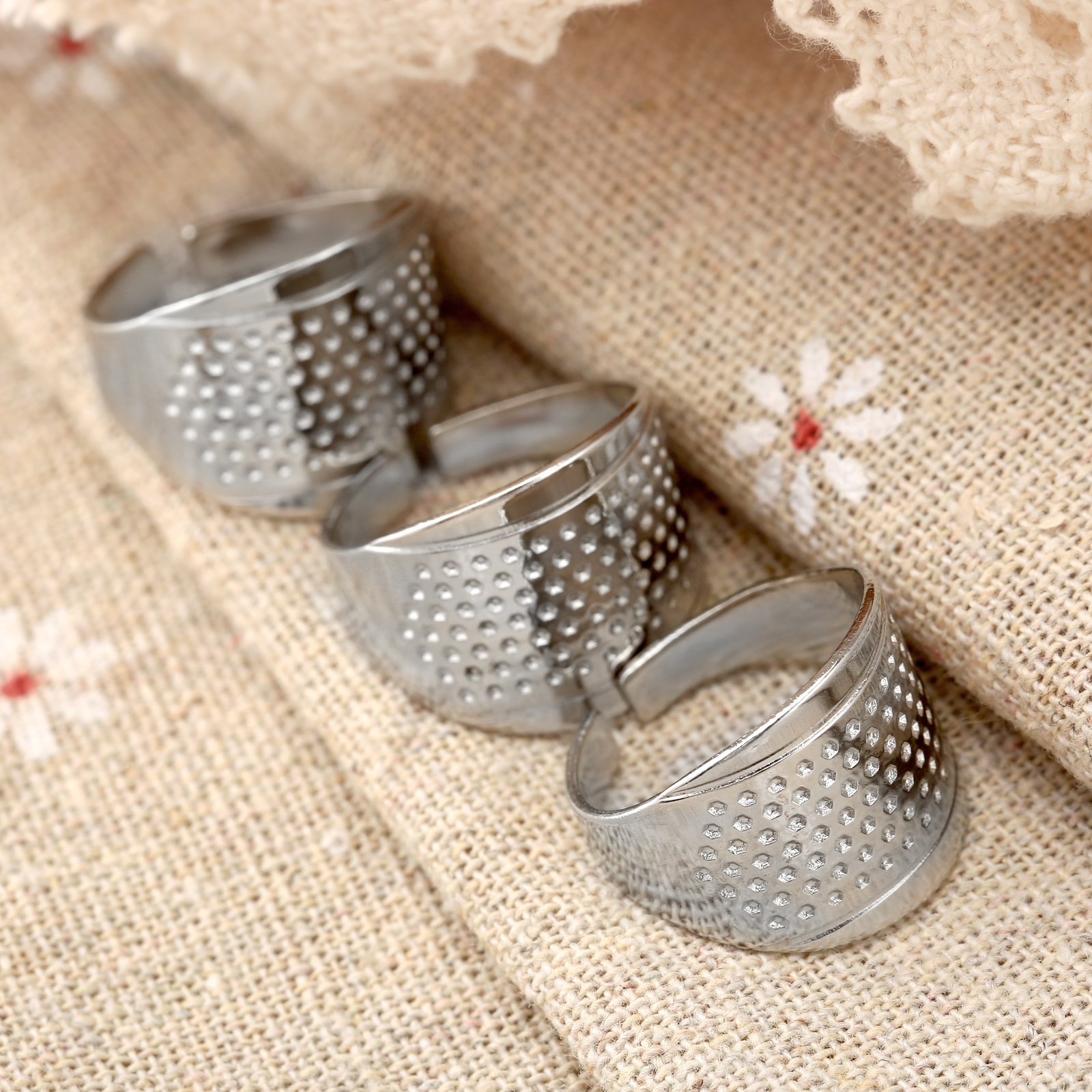 3Pcs/lot Sewing Thimbles Ring  - Sewing Thimble Metal reseña y precio