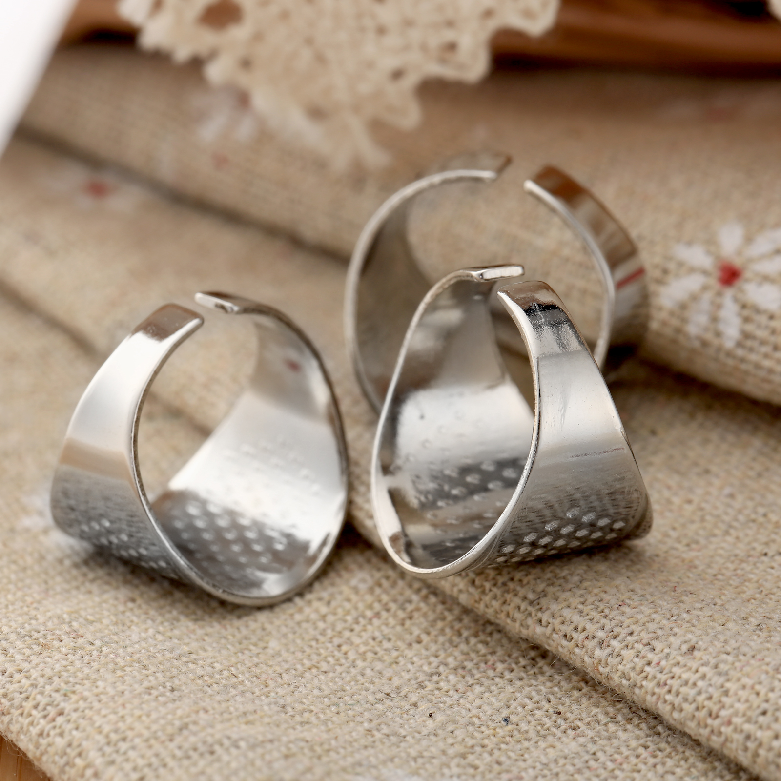 3Pcs/lot Sewing Thimbles Ring  - Sewing Thimble Metal reseña y precio