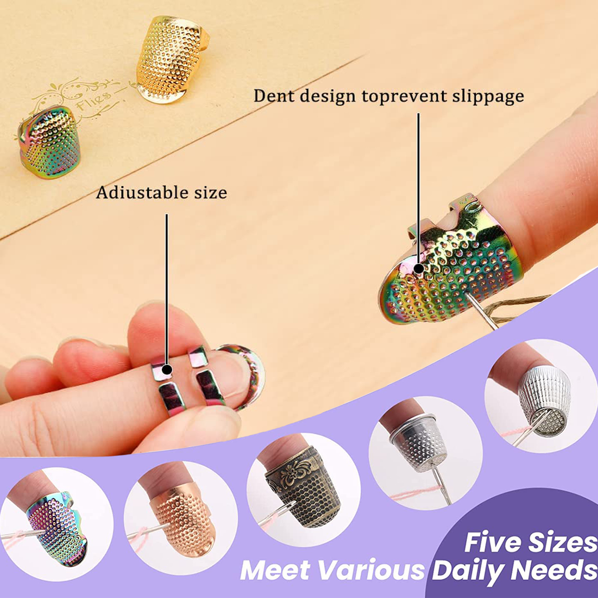 Hand-Working Sewing Thimble Me - Sewing Thimble Metal reseña y precio