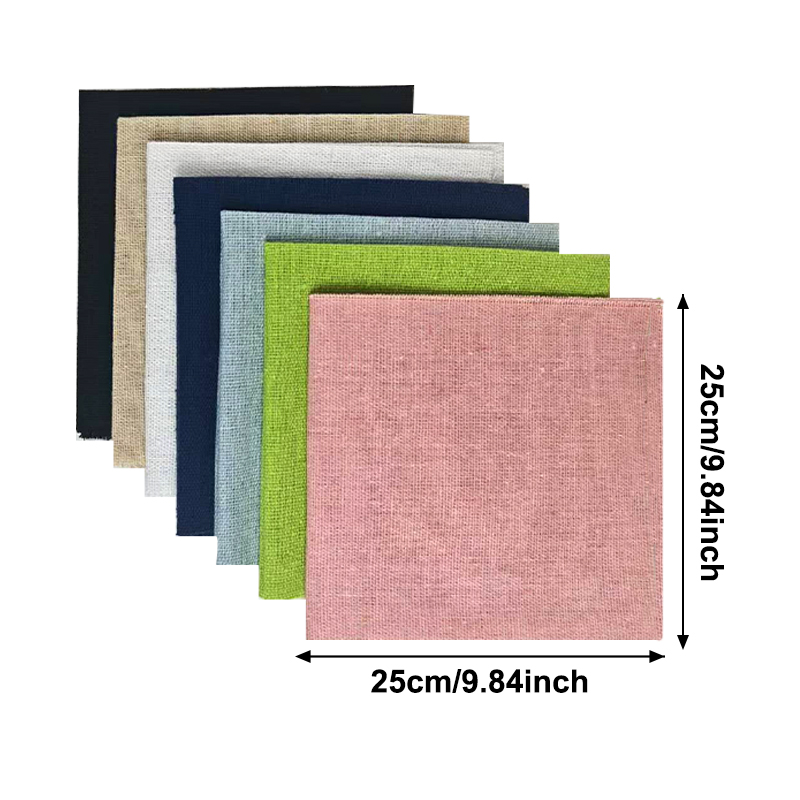 7-Piece Set of 25* 25cm Linen  - Is Sewing Textile Art reseña y precio