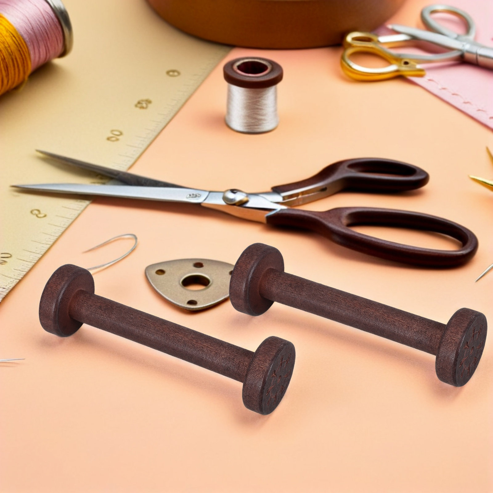 5Pcs Handpolished Wooden Spool - Sewing And Textile reseña y precio