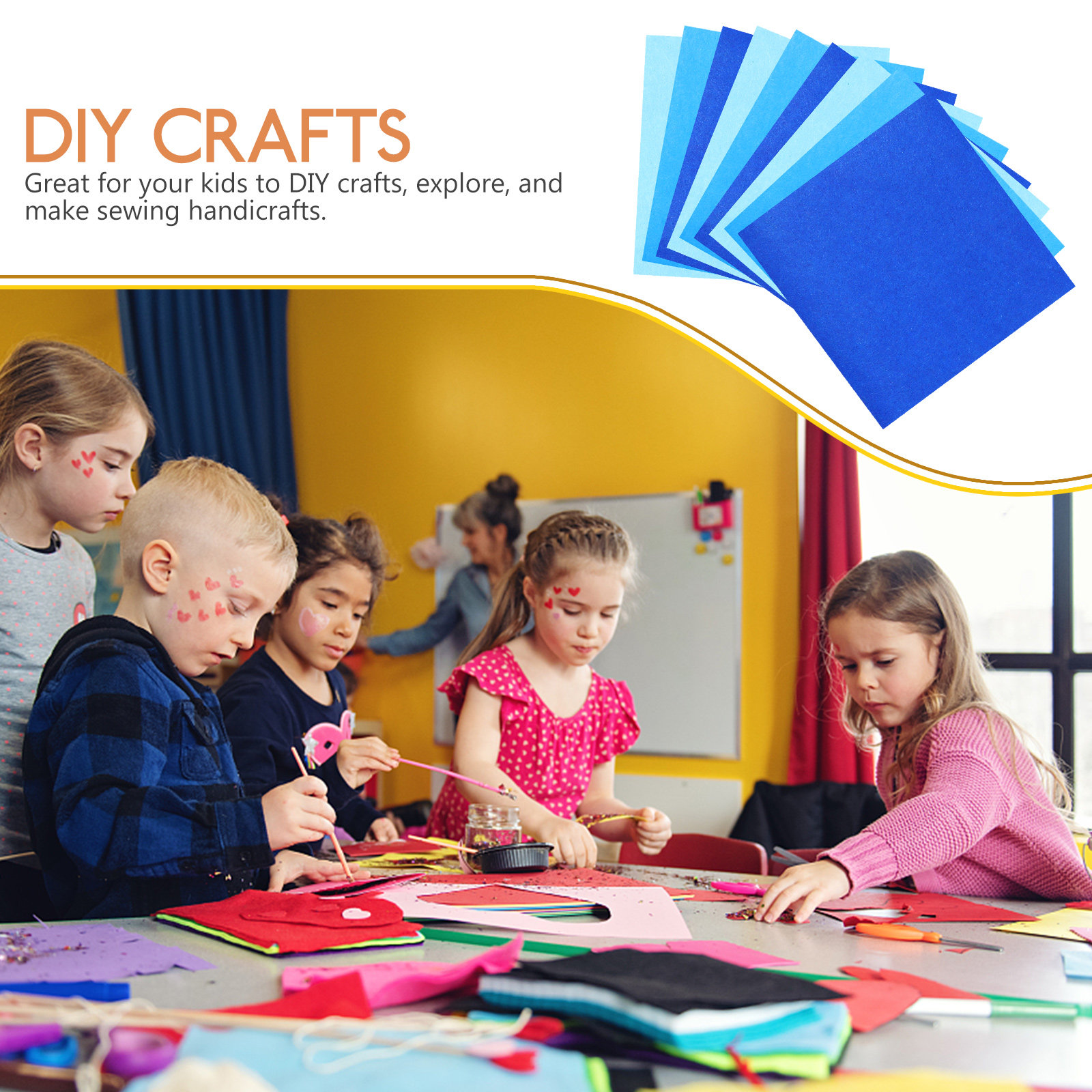 9Pcs DIY Felt Fabric Sheets Fe - Is Sewing Textile Art reseña y precio
