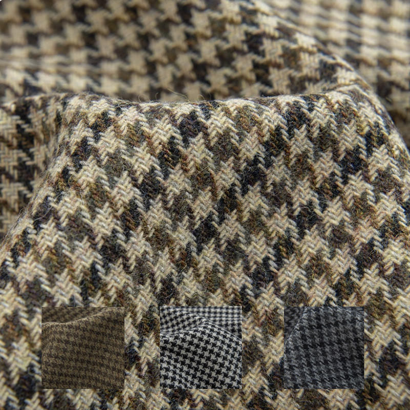 Light Coffee Small Houndstooth - Sewing Tweed reseña y precio