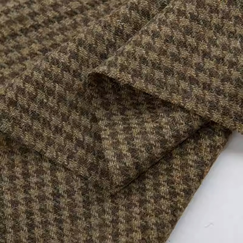Light Coffee Small Houndstooth - Sewing Tweed reseña y precio