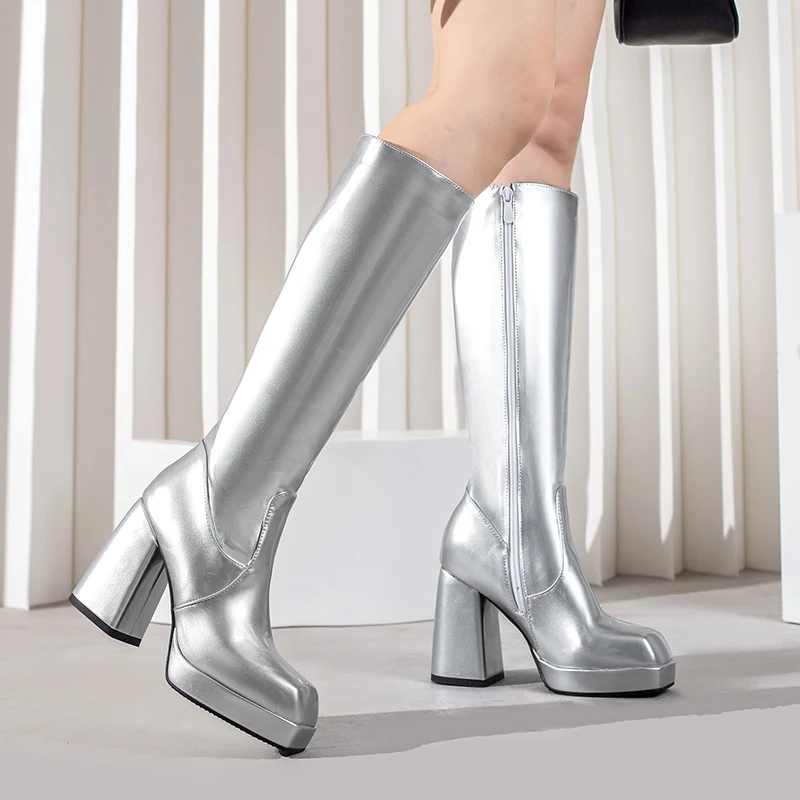 Green Winter Women Platform Kn - Sewing Zipper reseña y precio