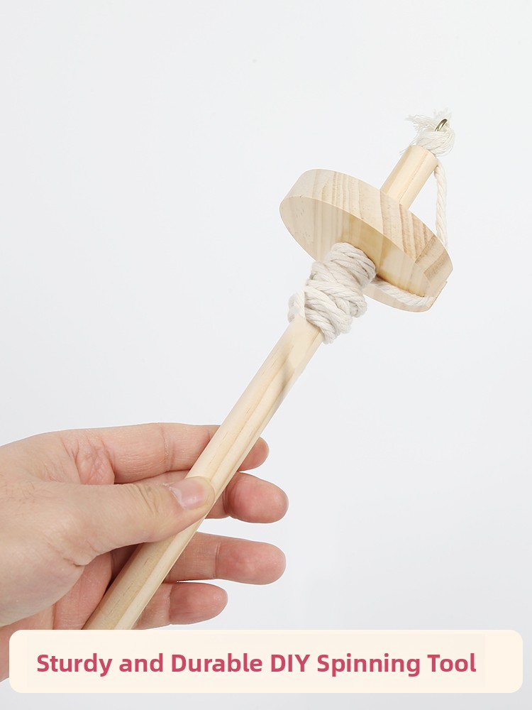 Wooden Spinning Mallet DIY Yar - Sewing And Textile reseña y precio