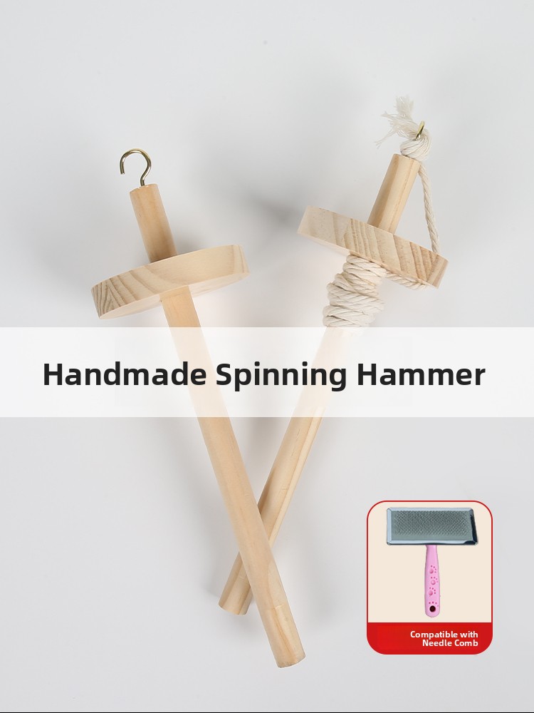 Wooden Spinning Mallet DIY Yar - Sewing And Textile reseña y precio