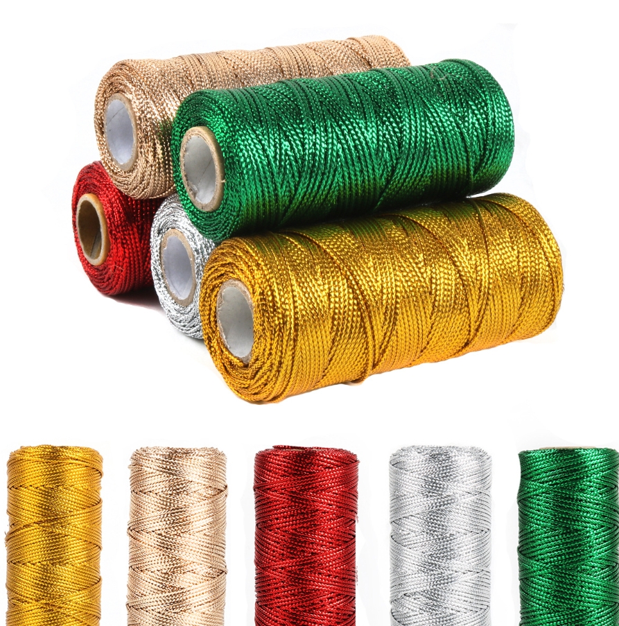 Gold and Silver Macrame Cord R - Sewing Thread In Textile reseña y precio