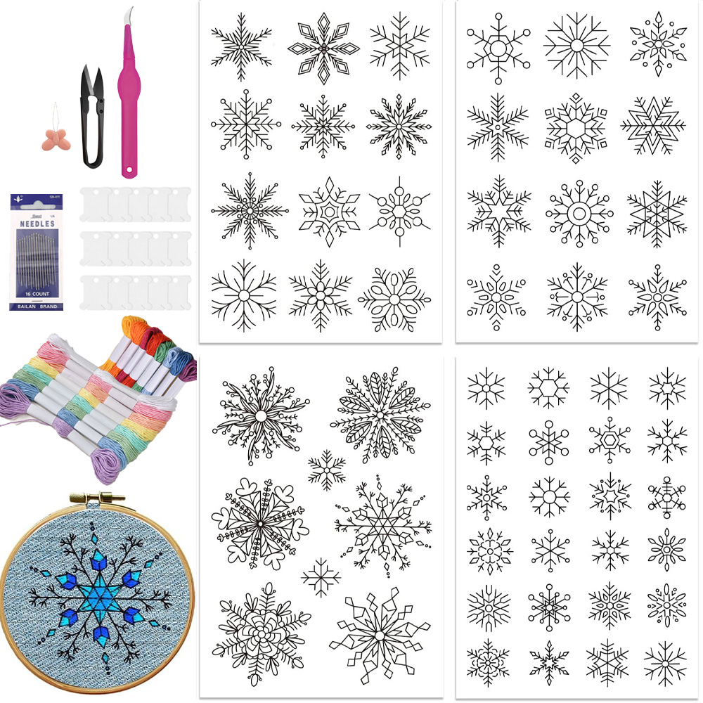 Snowflake Wreath Stick and Sti - Textile Sewing Patterns reseña y precio