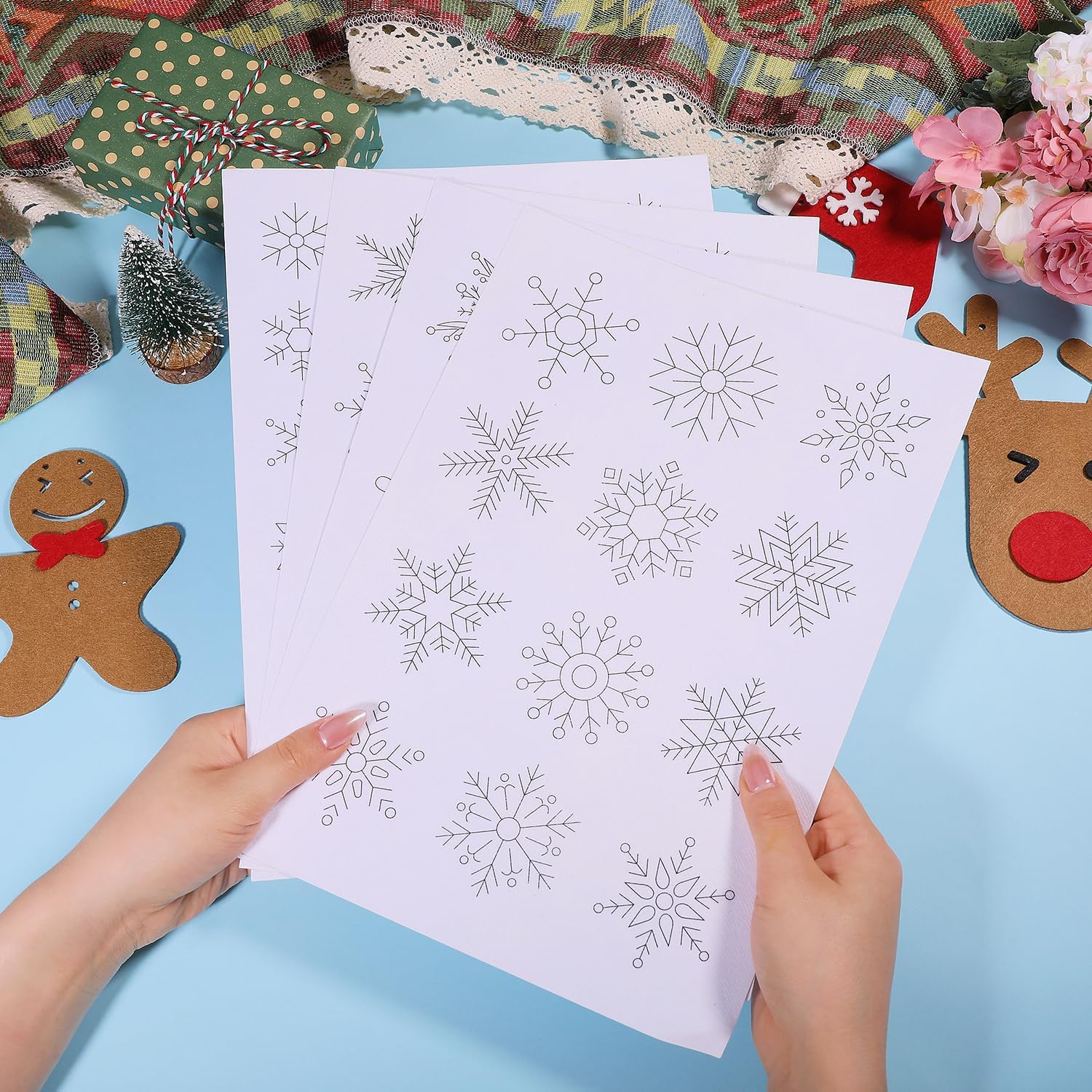 Snowflake Wreath Stick and Sti - Textile Sewing Patterns reseña y precio