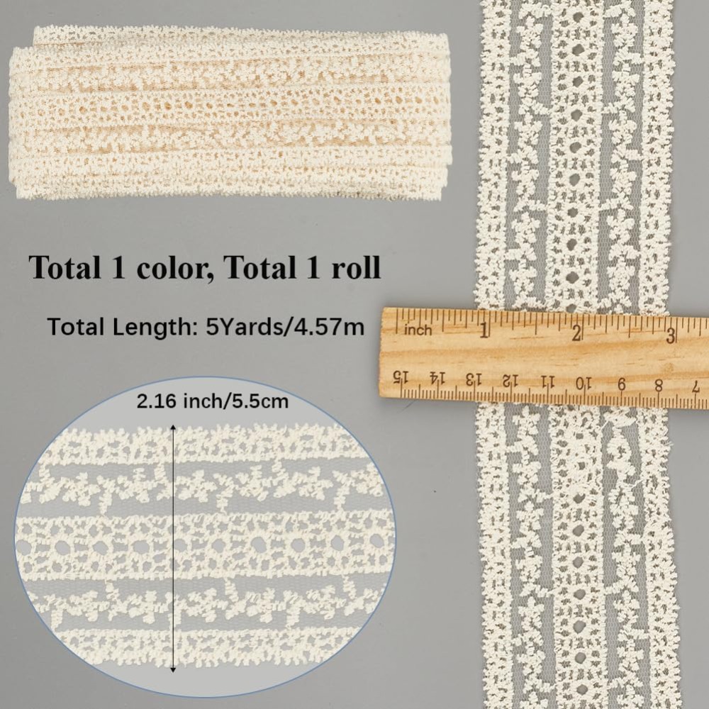 2.2 Inch Wide Vintage Cotton L - Sewing Eyelet Fabric reseña y precio