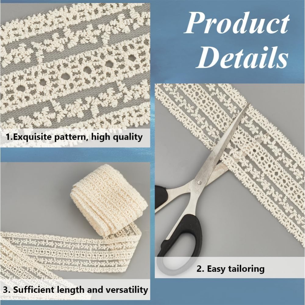 2.2 Inch Wide Vintage Cotton L - Sewing Eyelet Fabric reseña y precio