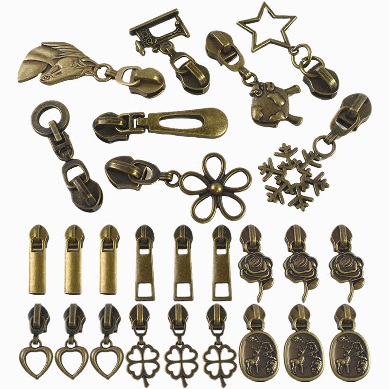10/20/30Pcs 5# Bronze Metal Zi - Textile And Sewing Supply reseña y precio