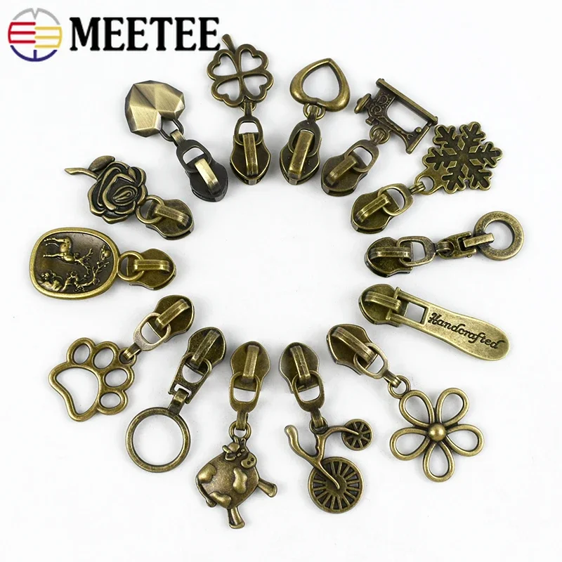 10/20/30Pcs 5# Bronze Metal Zi - Textile And Sewing Supply reseña y precio