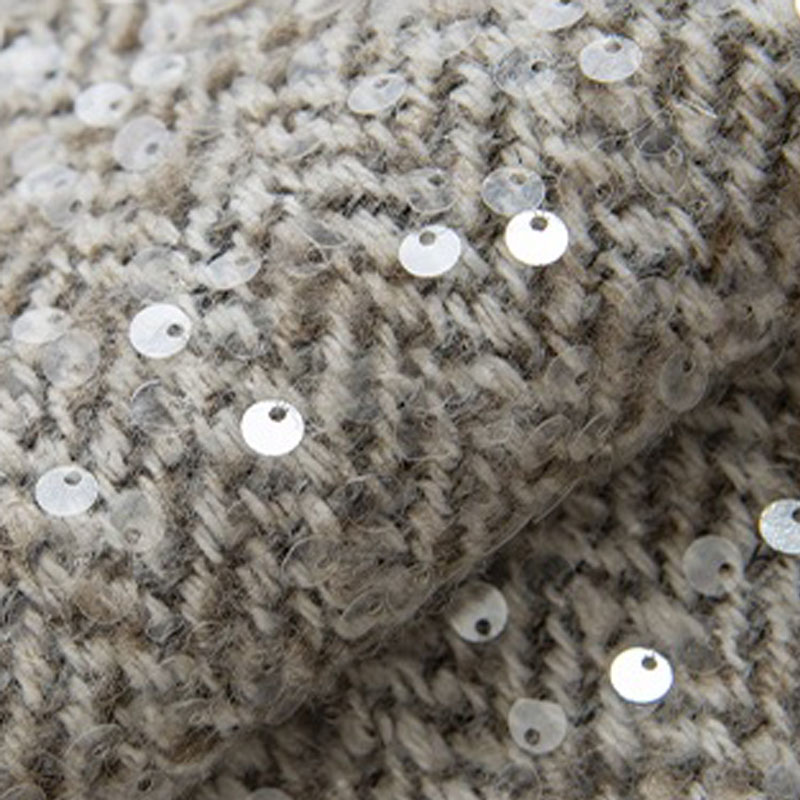 Light Grey With Sequin Yarn-Dy - Sewing Tweed reseña y precio