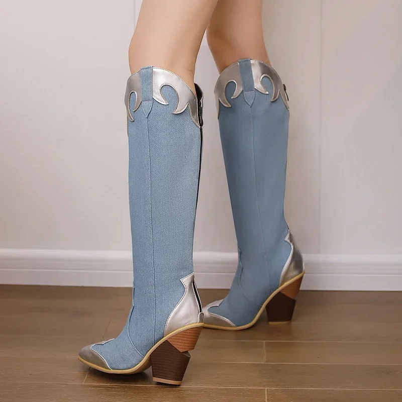 Big Size Western Women Knee Hi - Sewing Zipper reseña y precio