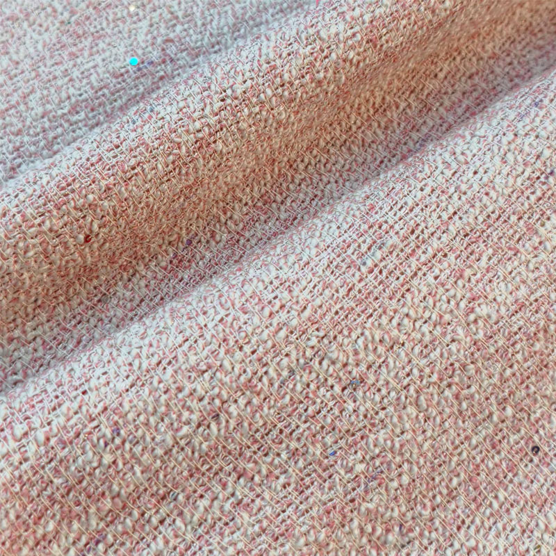 Light Pink Color With Sequin Y - Sewing Tweed reseña y precio