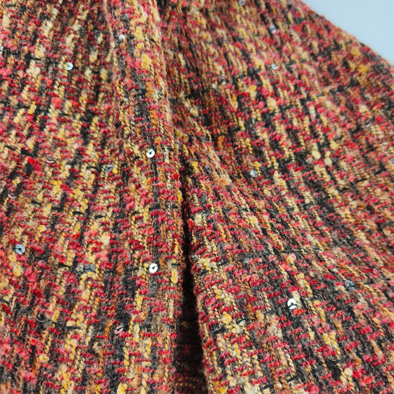 Red and Black Lattice Yarn-Dye - Sewing Tweed reseña y precio