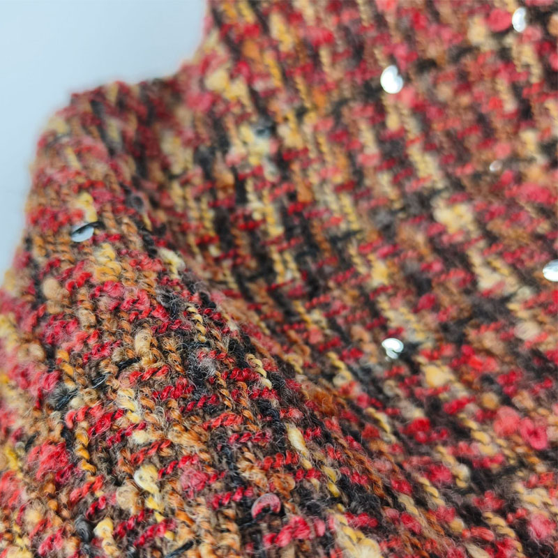 Red and Black Lattice Yarn-Dye - Sewing Tweed reseña y precio