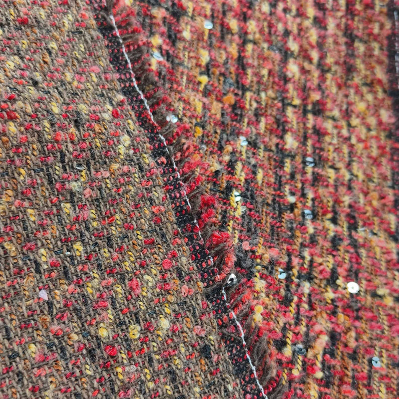 Red and Black Lattice Yarn-Dye - Sewing Tweed reseña y precio